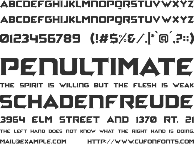Bladog Display Personal Use font preview
