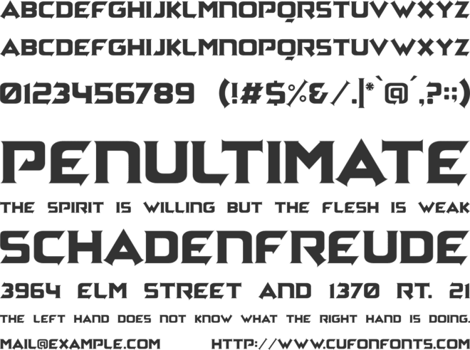 Bladog Display Personal Use font preview