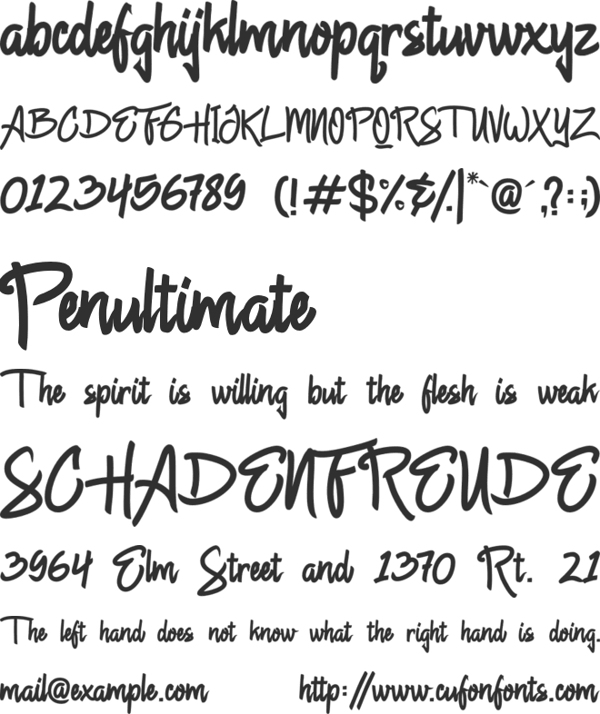 Chagack Personal Use font preview