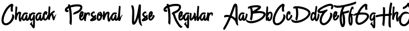 Chagack Personal Use Regular font