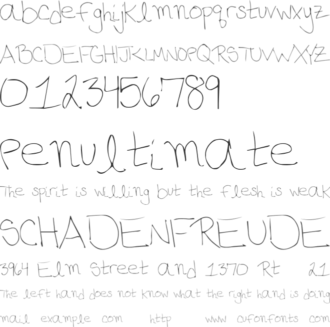 PhoneHome font preview