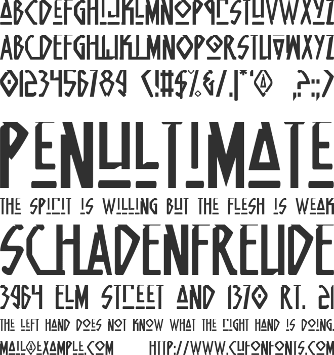 Native Alien font preview