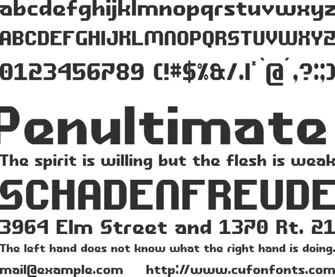 Madhouse font preview