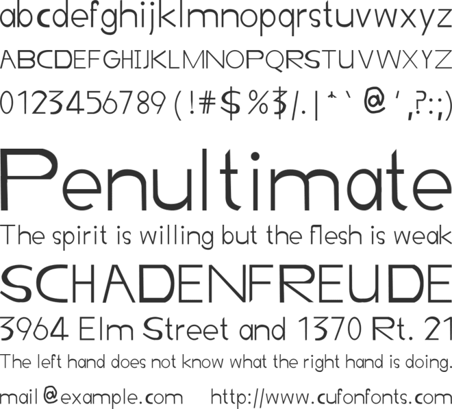 Openned Lives font preview