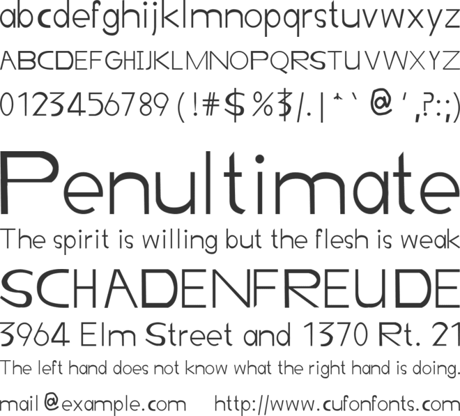 Openned Lives font preview