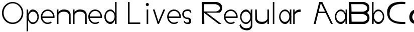 Openned Lives Regular font