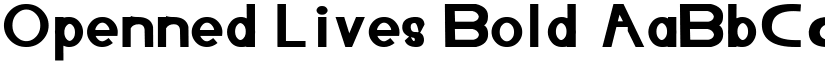 Openned Lives Bold font