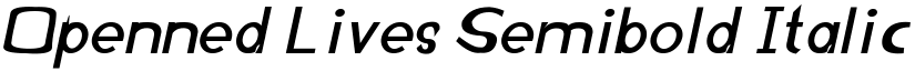 Openned Lives Semibold Italic font