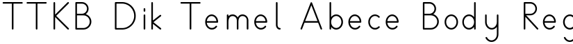 TTKB Dik Temel Abece Body Regular font