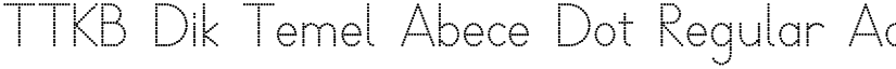 TTKB Dik Temel Abece Dot Regular font