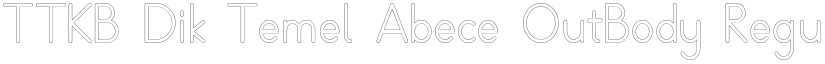 TTKB Dik Temel Abece OutBody Regular font