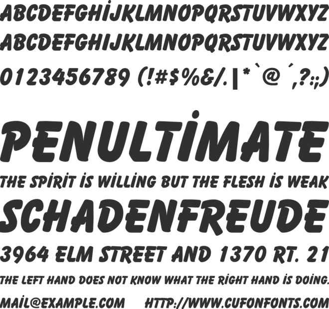 TR Balloon font preview