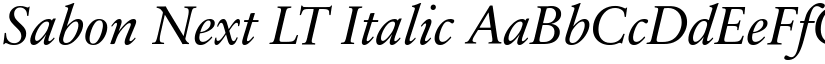 Sabon Next LT Italic font
