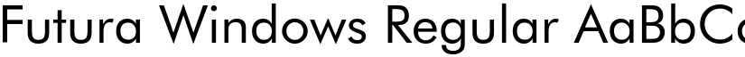 Futura Windows Regular font