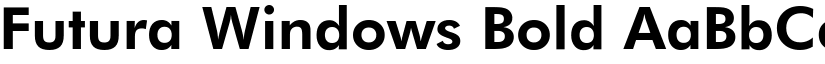 Futura Windows Bold font