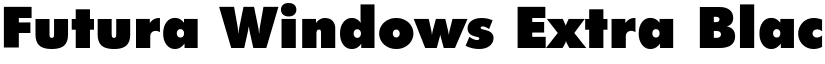 Futura Windows Extra Black font
