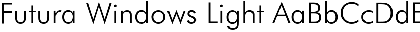 Futura Windows Light font