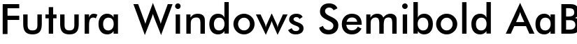 Futura Windows Semibold font
