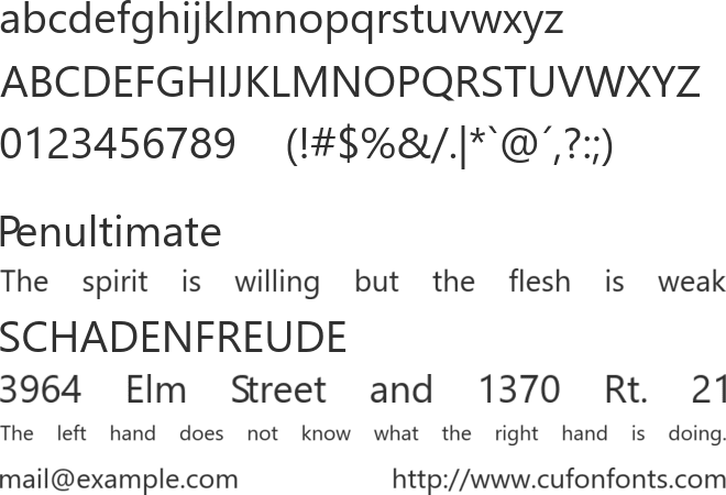 Segoe UI 4er small font preview