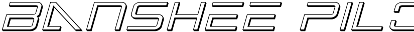 Banshee Pilot 3D Italic Italic font