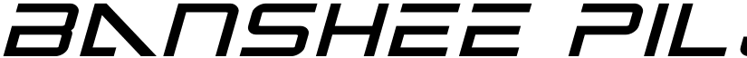 Banshee Pilot Black Italic Black Italic font