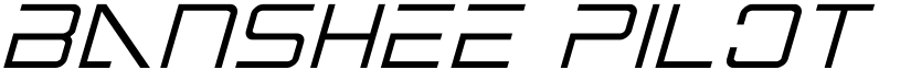 Banshee Pilot Condensed Italic Condensed Italic font