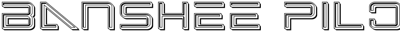 Banshee Pilot Engraved Regular font