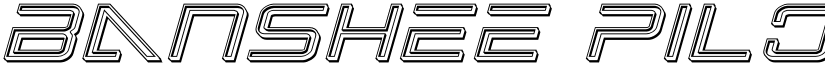 Banshee Pilot Engraved Italic Italic font