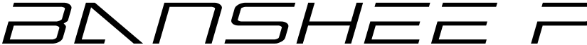 Banshee Pilot Expanded Italic Expanded Italic font