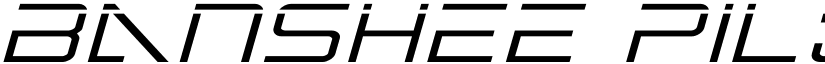 Banshee Pilot Laser Italic Italic font