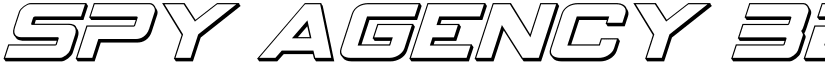 Spy Agency 3D Italic Italic font