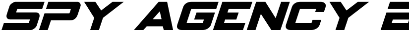 Spy Agency Bold Italic Bold Italic font