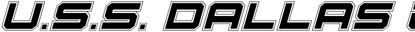 U.S.S. Dallas Academy Italic font