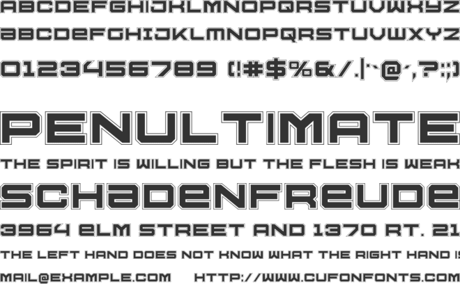 USS Dallas font preview