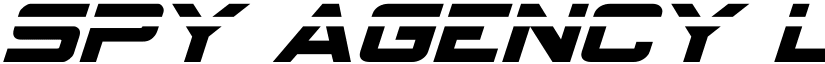 Spy Agency Laser Italic Italic font