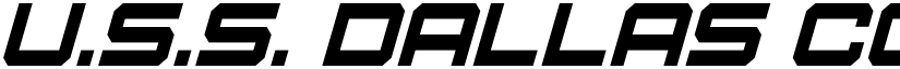 U.S.S. Dallas Condensed Italic font