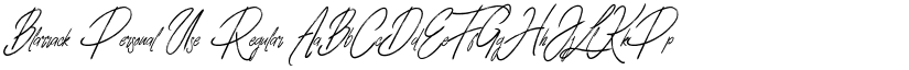 Blarrack Personal Use Regular font