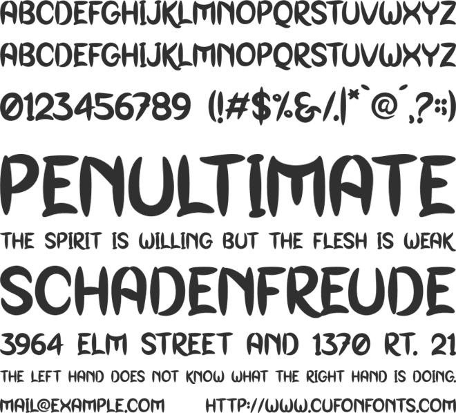 Babball Display Personal Use font preview