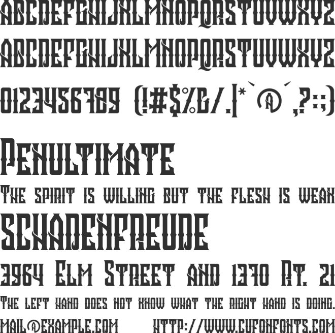 Crozzoe Personal Use font preview