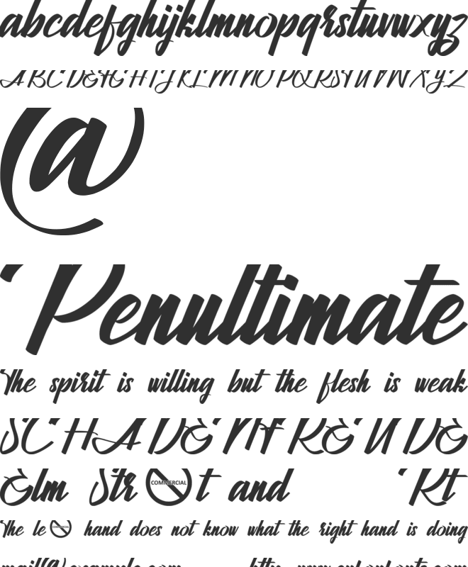 Jhanttan Personal Use Only font preview