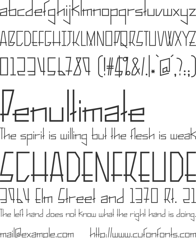 Pelanquier font preview