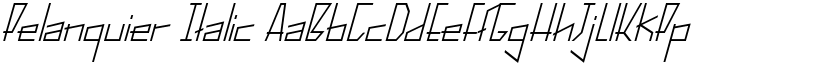 Pelanquier Italic font