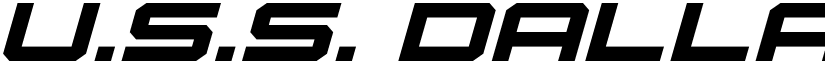 U.S.S. Dallas Expanded Italic font
