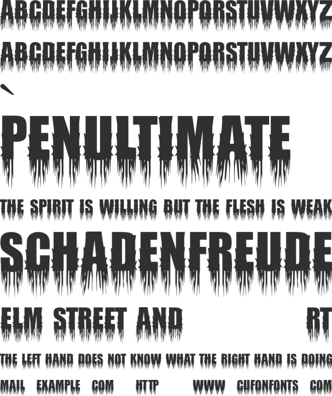 Mortem Throne font preview