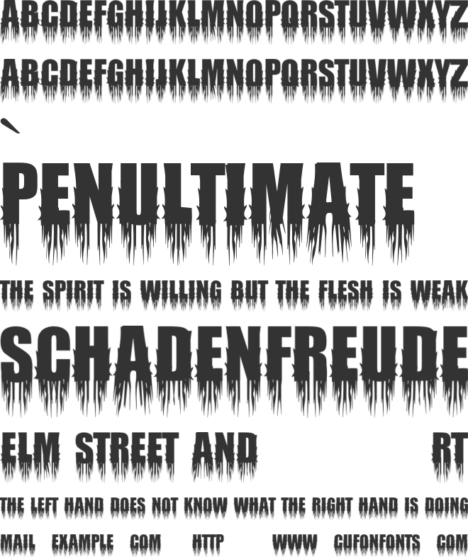 Mortem Throne font preview