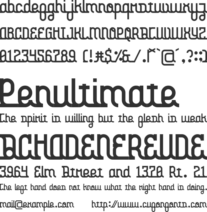 Cybernetic Lawnmower font preview