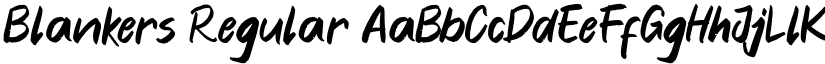 Blankers Regular font