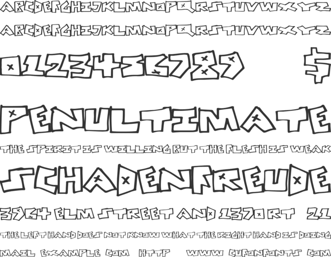 PeaceFight font preview