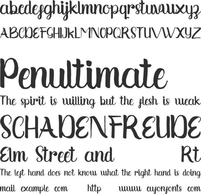 Syantic font preview