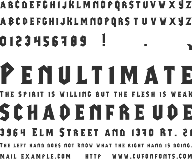 warcraft font preview
